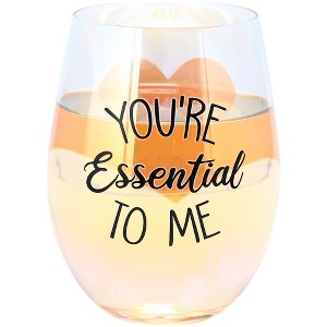 Pavilion Gift Company - You're Essential  - 18 oz Stemless Wine Glass - Drinkware - 1 of 4