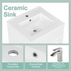 Lyngins 18" Freestanding Bathroom Vanity with Ceramic Sink, Vanity Cabinet with Door Shelf & Adjustable Shelf, Bathroom Storage Cabinet - 3 of 4