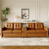115" Modern 4 Seater Sectional Sofa with Cup Holder and Charger, Comfy Cushion & Storage, Cloud Deep Seat Sofa for Living Rooms, Home Theater - 3 of 4