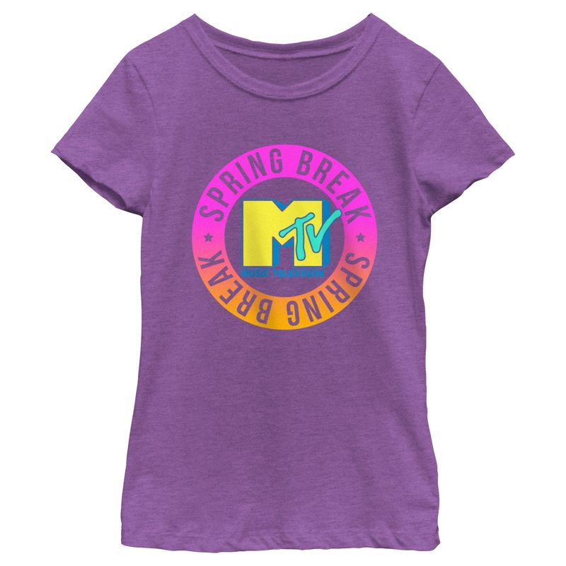 Girl's MTV Spring Break Circle T-Shirt, 1 of 5