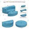 INFURNIC Sofas Multi-Functional Kids Sofa Bed Convertible Modular Couch for Playroom Fun, Blue, 43"*37"*16" - 3 of 4