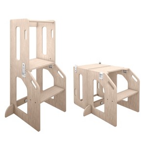 Busy Kids 2-In-1 Learning Tower Toddler Tower and Convertible Kids Art Desk - 1 of 4