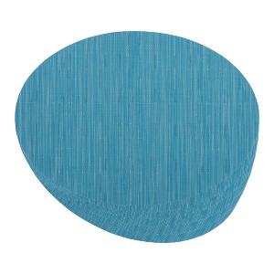 REGALWOVEN PVC Oval Kitchen Dining Table Decor Wipeable Placemats 6 Pcs - 1 of 4