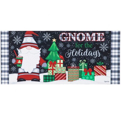 Evergreen 0.25 In Gnome For The Holidays Mat Sassafras Winter Tomte Door Mat