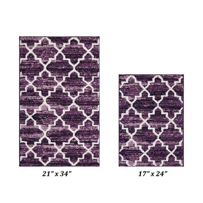 Savio Collection 100% Micro Polyester 2 Piece Bath Rug Set - Better Trends