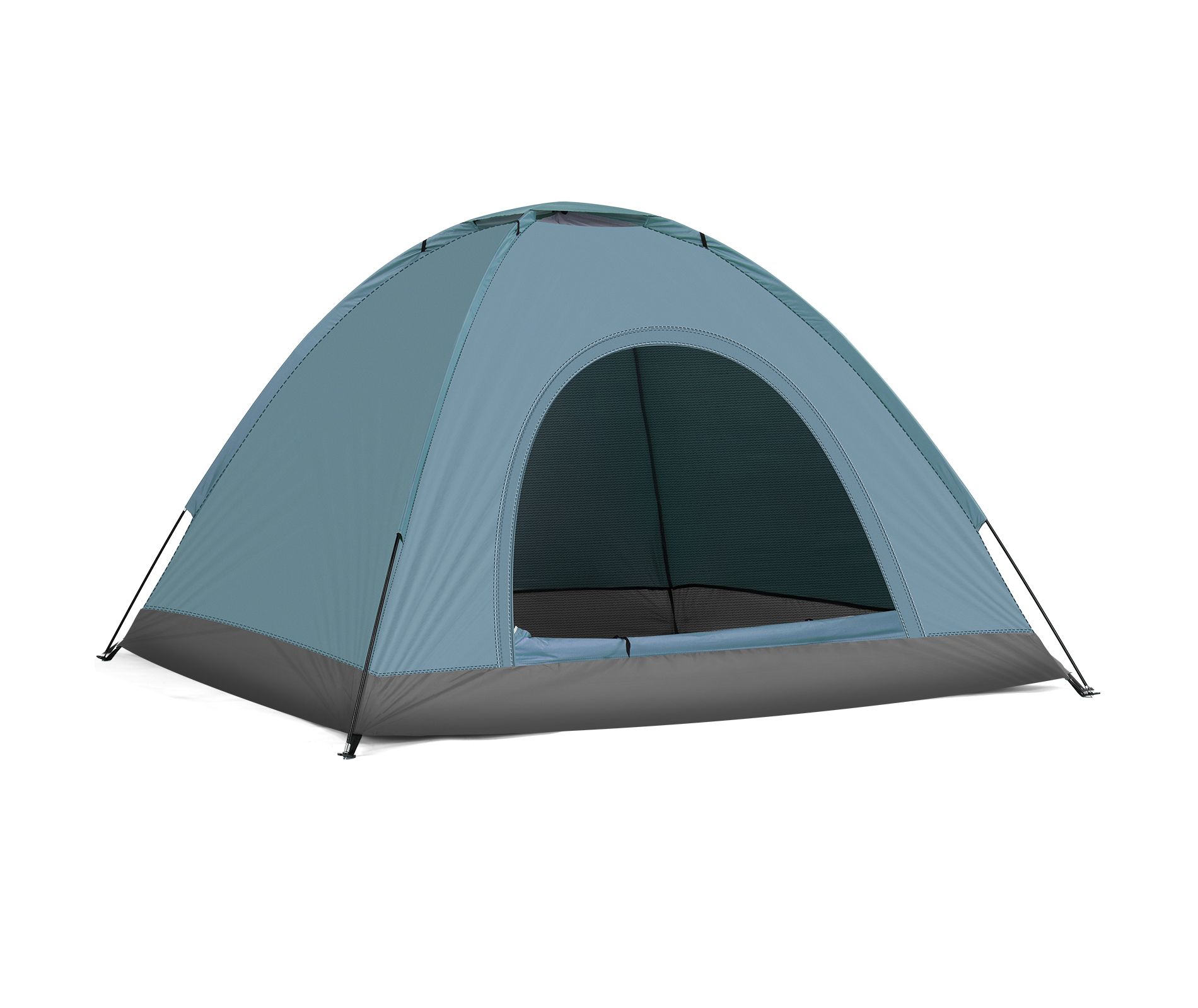3-4 Person Camping Tent with Carry Bag, Waterproof Dome Tent for Outdoor Camping, Hiking, Fishing & Backyard Use, Blue