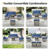 Outdoor Sectional Sofa Patio Furniture Sets with Thickened Cushions - 4 of 4