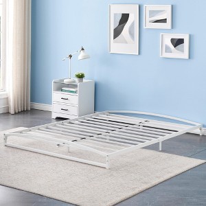 Low Bed Frame Full Size - 6 Inch Heavy Duty Metal Platform, Mattress Foundation, No Box Spring Needed, Noise-Free, Non-Slip, Easy Assembly - 1 of 4