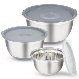 COOK WITH COLOR Stainless Steel Bowl Set 3 Piece - 1 of 4