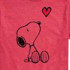 Men's - Peanuts - Snoopy with Red Heart Short Sleeve Graphic T-Shirt - 2 of 4
