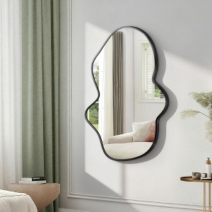 Beautyolove Sleek-finished Gold Aluminum Alloy Framed Irregular Wall Mirror Stylish Wall Mirror for Home - 1 of 4