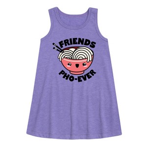 Girls' - Instant Message - Friends Pho Ever 1 Graphic Sleeveless Aline Dress - 1 of 4