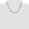 Black Bow Jewelry Men's 7.3mm 10k Yellow Gold Hollow Figaro Chain Necklace - 2 of 4