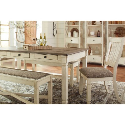 Bolanburg 72'' Rustic Brown and White Farmhouse Dining Table
