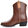 Journee Collection Womens Novva Tru Comfort Foam Back Heel Zip Stacked Heel Booties Brown 7 - 2 of 4