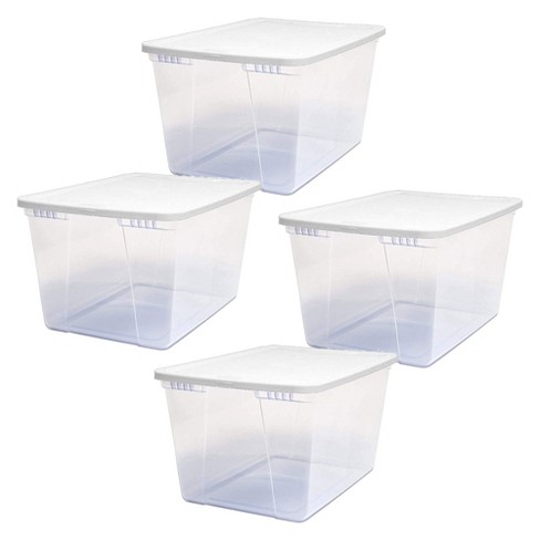 clear plastic tote