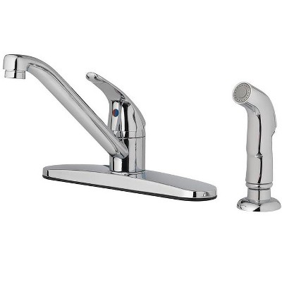 OakBrook Essentials One Handle Chrome Kitchen Faucet Side Sprayer Included Model No. 67210-2501