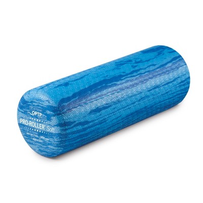 OPTP PRO-ROLLER Soft Density Foam Roller - Professional 18 Inch Foam Roller for Massage; Short Foam Roller and Physical Therapy Roller - Blue 18” x 6”