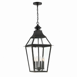 Savoy House Jackson 4 - Light Pendant in  Black/Gold - 1 of 4