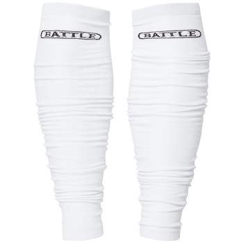 Battle Sports Adult Performance Football Full Arm Sleeves- 2XL/3XL -  White/Black