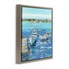 Stupell Industries Serene Rowboats at Dock Floating Frame Canvas Art - 2 of 4