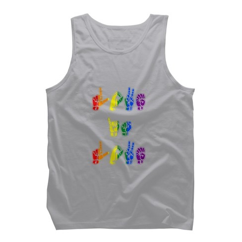 Adult Design By Humans Love Is Love Sign Language Pride By ToruSanogawa Tank Top - image 1 of 2