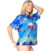 LA LEELA Hawaiian Shirts Womens Casual Summer Beach Party Blouse Shirt Collared Blouses Short Sleeve Vacation Dress Tee Shirts Tops - 3 of 4