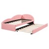 NicBex Twin Size Day Bed with Trundle 79" Upholstered Daybed Frame with Cloud-Shaped Backrest for Living Rooms - 3 of 4