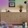 SAINTCY Modern Mid-Century Sideboard Cabinet with 4 Fluted Doors, LED-Lit TV Stand & Coffee Bar Storage for Living Room, Dining Room & Hallway - 4 of 4