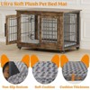 Gikpal Wooden Dog Crate Furniture, Stylish Dogs Kennel for Small to Extra Large, Double Door & A Cushion & 360°Wheel, Metal, Chew-Proof, Dog Cage - 4 of 4
