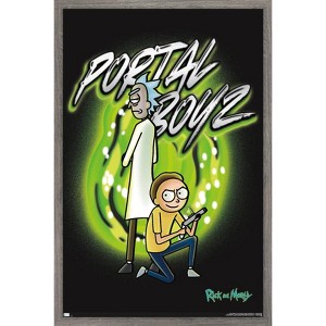 Trends International Rick And Morty - Portal Boyz Framed Wall Poster Prints - 1 of 4