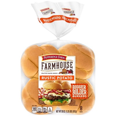 Pepperidge Farm Farmhouse Rustic Potato Hamburger Buns - 20oz/8ct : Target