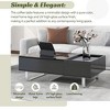 LOVMOR  Multi-functional High-gloss Surface Coffee Table with Lifted Tabletop,White - 4 of 4