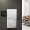 Itopfox Bathroom Hardware Set 4 Pieces, Stainless Steel Matte Black Towel Bar Set, Includes Towel Bar, Towel Ring, Robe Hooks, Toilet Paper Holder - 3 of 4