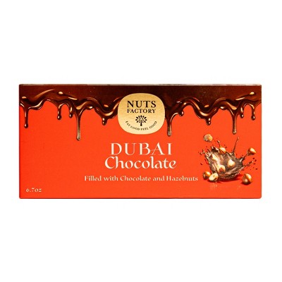 NUTS FACTORY DUBAI MILK CHOCOLATE BARS WITH HAZELNUTS (2 PACK)