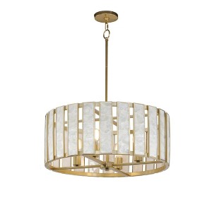 Maxim Lighting Miramar 4 - Light Pendant in  Capiz/Natural Aged Brass - 1 of 4