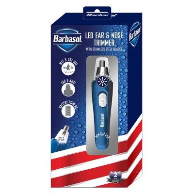 Barbasol Men's Nose & Ear LED Lighted Hair Trimmer
