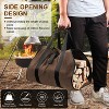 iMountek Firewood Carrier Bag with Handle Wear-Resistant Fireplace Logs Holder Side Opening For Indoor Fireplace Outdoor Camping Coffee  Color - 4 of 4
