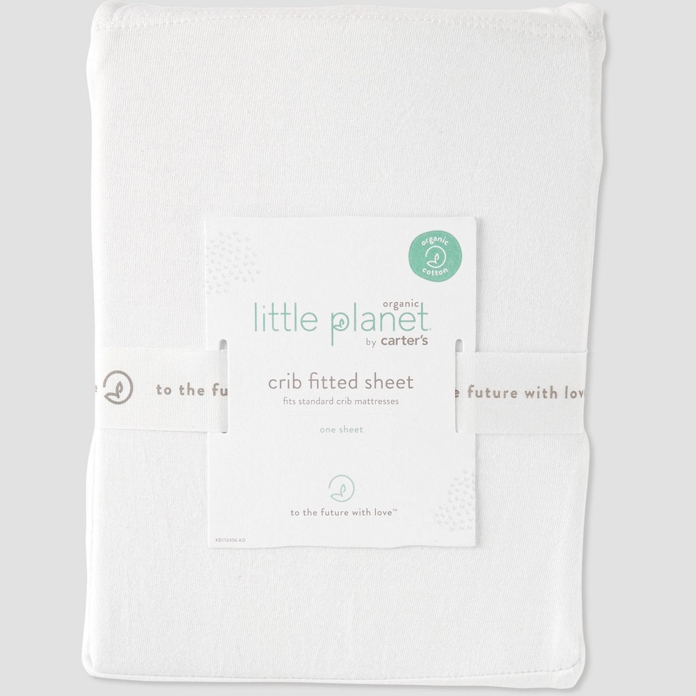 Photos - Bed Linen Carter's Just One You Little Planet Solid Crib Sheet - Cream