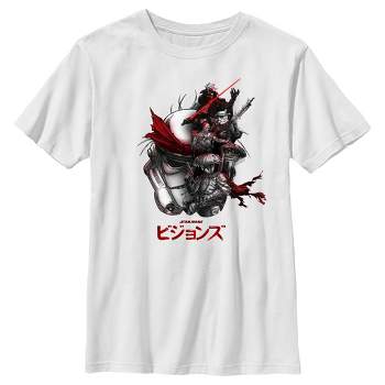 Boy's Star Wars: Visions Anime Faces T-Shirt