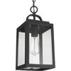 Progress Lighting Grandbury 1-Light Outdoor Hanging Lantern, Black, Clear Glass, DURASHIELD - 4 of 4