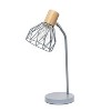 Simple Designs 18.19" Industrial Farmhouse Fusion Adjustable Cage Wire Accent Desk Lamp - 4 of 4