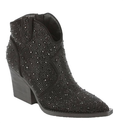 Women's Wo's Austin Leg Up Rhinestone Booties - Very G