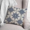 Creative Products Faded Blue Gray Medallions 18x18 Indoor / Outdoor Pillow - 3 of 4