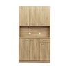 CLIHOME 70.87" 6 Doors Tall Wardrobe Storage Cabinets, Kitchen Sideboard Buffet Cabinet - 3 of 4