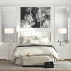360 Lighting Caper Modern Floor Lamps with Tray Table 60 1/2" Tall Set of 2 Brushed Nickel USB and Outlet Off White Fabric Drum Shade for Living Room - 2 of 4