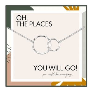 HOPE LOVE SHINE Oh the Places You’ll Go Necklace – High School or College Graduation Gift Gold Silver Necklace - 1 of 1