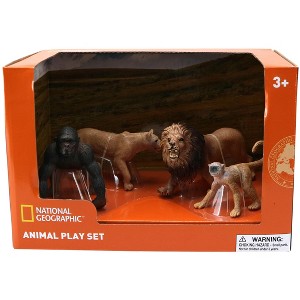 National Geographic Gorilla Lion Figurines, 4 pc - 1 of 1