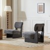 Christopher Knight Home Carlos Modern Wood Upholstered Accent Chair (Set of 2) - 2 of 4