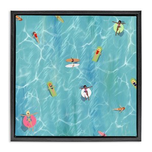 Stupell Industries Swimming Aerial Summer View, 25" x 25" - 1 of 4